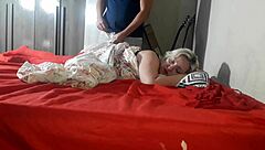 enjoying the situation with brazilian latina blonde milf