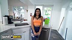 Serena Santos, the Latina maid, fucks for cash.