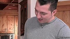 cum covered gay kissing!