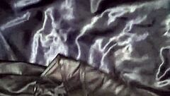 feeling so intense as cum hits my step sister's leather jacket