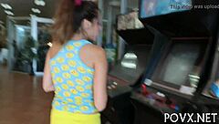 I can't believe this barely legal teen takes rough POV sex