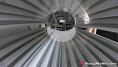 Brunette teen Mia Gold gets her asshole creamed.