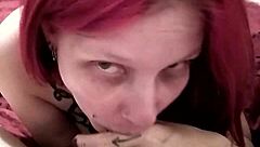 I give an amateur blowjob to my lover passionately