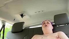 i was usin a vibrator and finger fuckin laina marie in the truck outdoors, her big tits bouncin and shaved pussy gettin wet