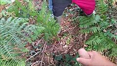 trailer surprise in the woods: hardcore blowjob with cum on small tits?