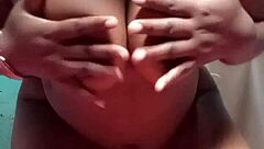 She fingers her big pussy.