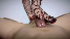 Wearing fishnet tights for a teasing footjob on big cock