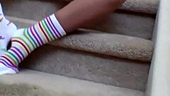 A wonderful married blonde from the south frots with a porn star in oral fun