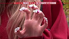 Cute party girl with slender body