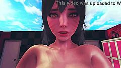KDA Ahri Fucked Hard in Restrained Cowgirl POV