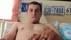 Watch this young solo guy jerk his cock hard during intense masturbation!