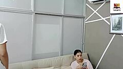 i take advantage of being alone at home to relax but my stepfather arrives and we have a moment - complete story