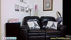 Classy hungarian police secretary gets bent over and fucked doggystyle in stockings