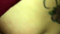 Wife eagerly takes creampie in sideways position.