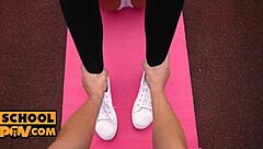 fuck! slutty teen 18+ zlata shine craves her coach's cock outdoors