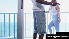 Horny Thick Nina Kayy Stuffs Piehole With Big Black Cock