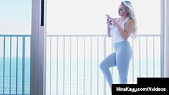 Horny Thick Nina Kayy Stuffs Piehole With Big Black Cock