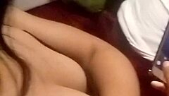 Neighbor Brunette Coed Fucks Guy with Strapon on Desk