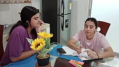 Latina Stepmom Begs Stepdaughter To Fuck Her Pussy!