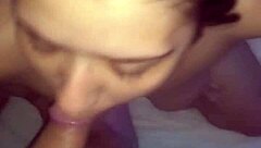 Young wife sucks huge black cock