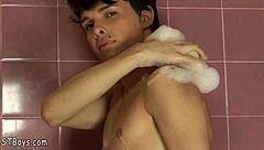 Nude Twink Strokes in Bubble Bath: Fun or Forbidden?