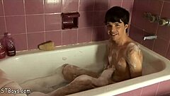 Nude Twink Strokes in Bubble Bath: Fun or Forbidden?
