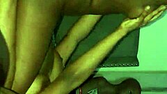 In a rough pov threesome, two ebony hood sluts lick and fuck each other intensely with black cocks involved.