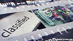 ella knox chats with lp officer at work