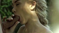 Beautiful Babe Sucks Big Cock with Handjob