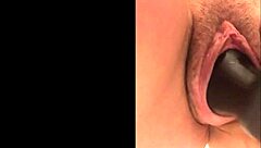 my pussy dripping as i get fingered and gaped close up clothes ripped cum dripping horny masturbation