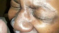 Intense ball licking session with eager tongue action