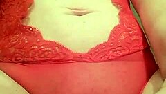 Oh Wow! Watch Her Rub That Vibrator On Her Wet Pussy Through Sexy Lingerie Solo!