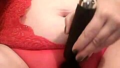 Oh Wow! Watch Her Rub That Vibrator On Her Wet Pussy Through Sexy Lingerie Solo!