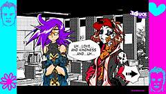 Twins In Hentai Threesome Blowjob