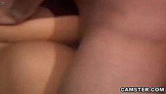 Amateur in stockings and high heels on webcam