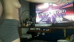 A hot college brunette with natural tits gets fucked hard