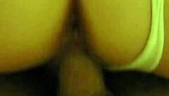 Riding Big White Cock in Intense Action