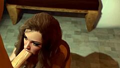 Busty Babe Gags On Deepthroat Sloppy Blowjob!