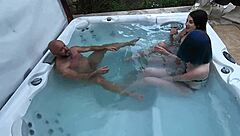 I Fuck Jessy and Nati in the Jacuzzi with Hardcore Blowjobs and Group Action
