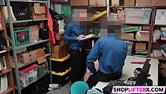 That stunning shoplifter just got caught stealing