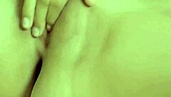 Teen beauty intensely fingers her pussy with a dildo in solo masturbation session.