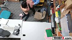 Teen Burglar Gets Punished with Hardcore Blowjob in Garage!