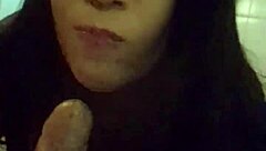 i'm sucking this slobbery cock while fucking my big tits and winking my milky ass