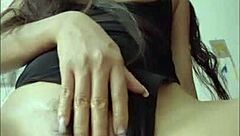 Intense uncut masturbation with vibratex magic wand