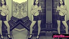 Hot Brunette Teen 18+ Solo Softcore Compilation Featuring Naked Petite Babe's Pussy and Ass