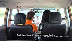 Wow, fat ebony banged hard in moving car!