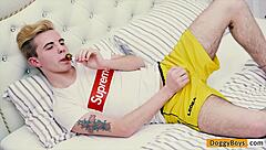 anal fingering and toy play with twink marek