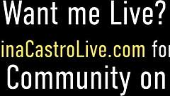 Angelina Castro face fucks her hard cock trainer!