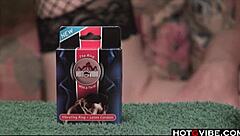 Tall pale brunette fingers her pussy with toys solo