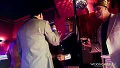 These sluts moan in group sex with doggystyle and blowjobs